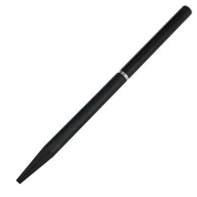 Slim  metal  ball pen  without clip black  thin ballpoint  pen