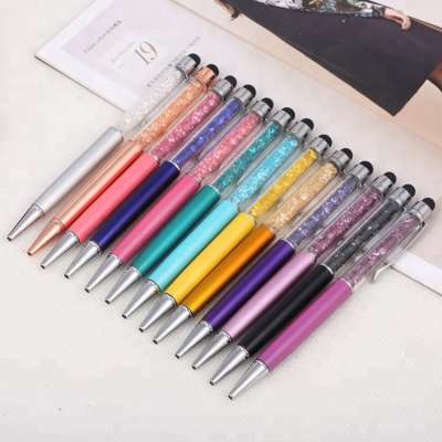 Hotting  selling  stylus  crystal pen  diamond touch screen  ball pen