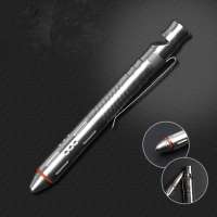 New stainless steel tactical pen with whistle