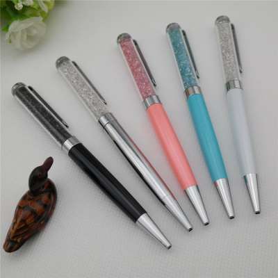 New  style  crystal ballpoint pen  with   custom  printed  logo  for  promotion